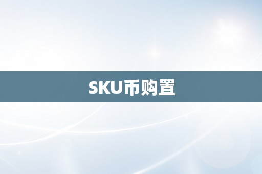 SKU币购置