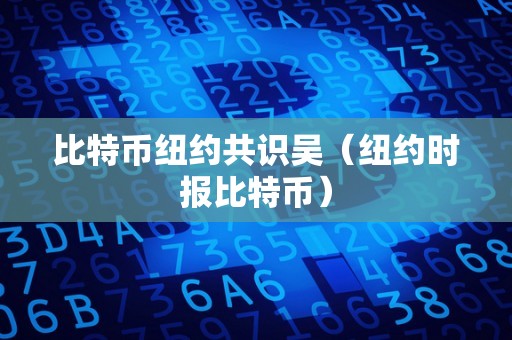 比特币纽约共识吴（纽约时报比特币）