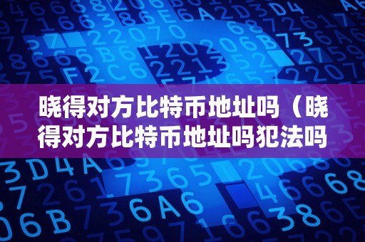 晓得对方比特币地址吗（晓得对方比特币地址吗犯法吗）