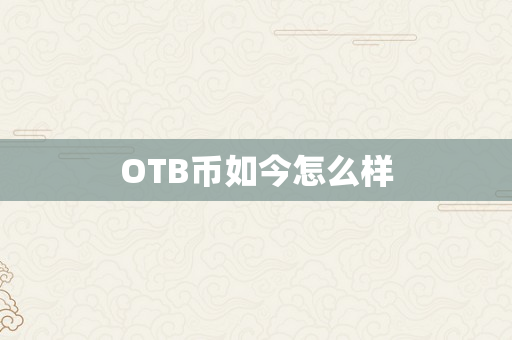 OTB币如今怎么样