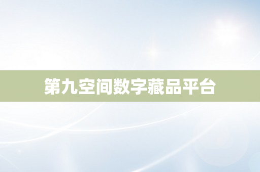 第九空间数字藏品平台