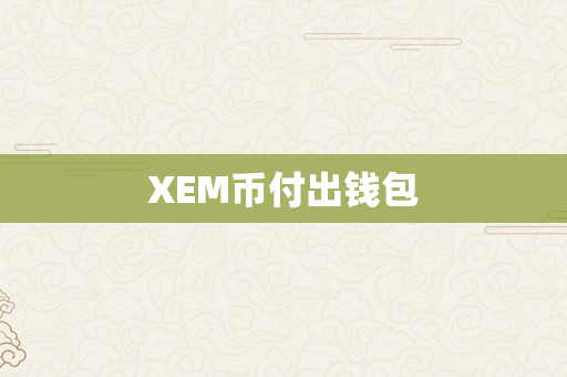 XEM币付出钱包