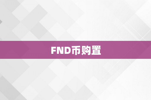 FND币购置