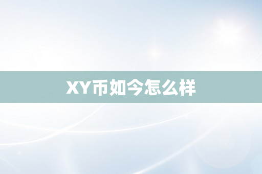 XY币如今怎么样