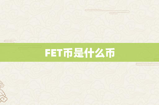 FET币是什么币