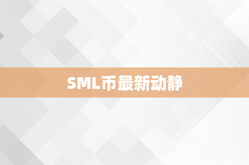 SML币最新动静