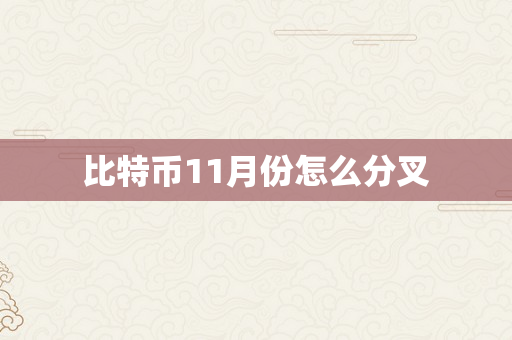 比特币11月份怎么分叉