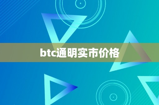 btc通明实市价格