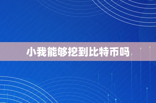 小我能够挖到比特币吗