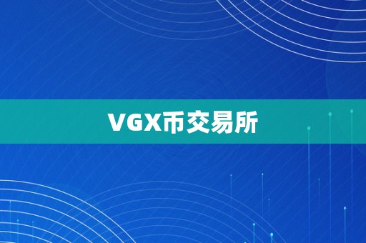 VGX币交易所