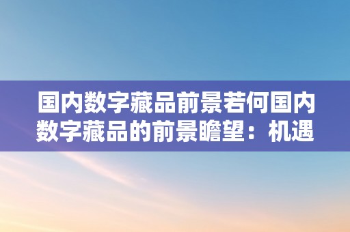 国内数字藏品前景若何国内数字藏品的前景瞻望：机遇与挑战并存