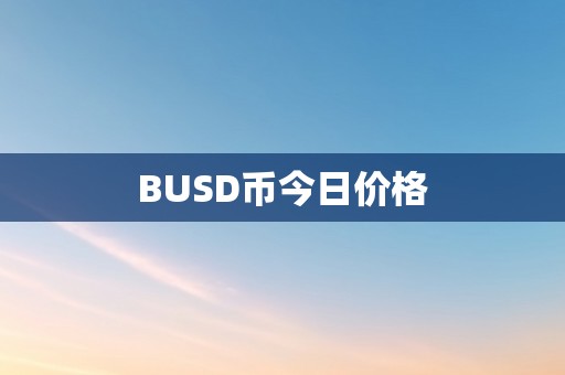 BUSD币今日价格