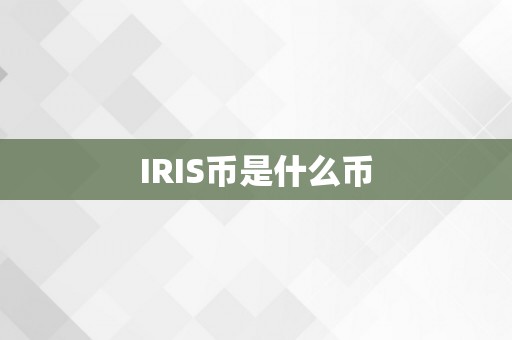 IRIS币是什么币