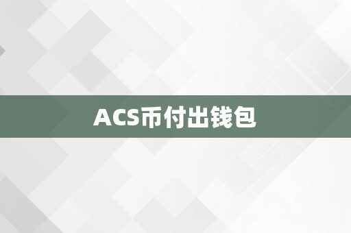 ACS币付出钱包