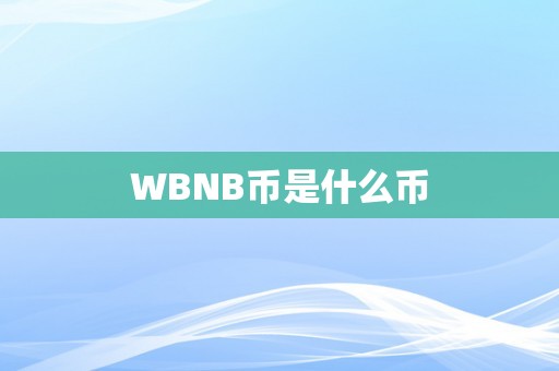 WBNB币是什么币