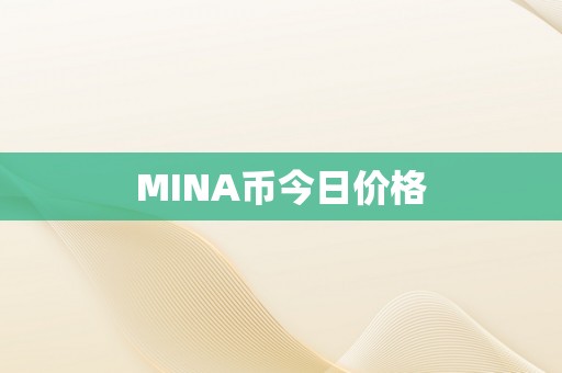 MINA币今日价格