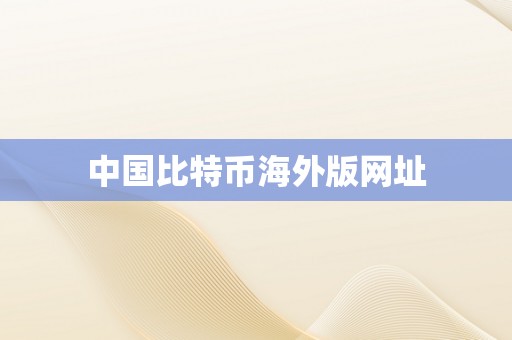 中国比特币海外版网址