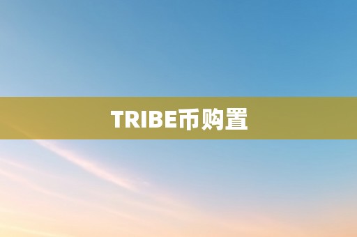 TRIBE币购置