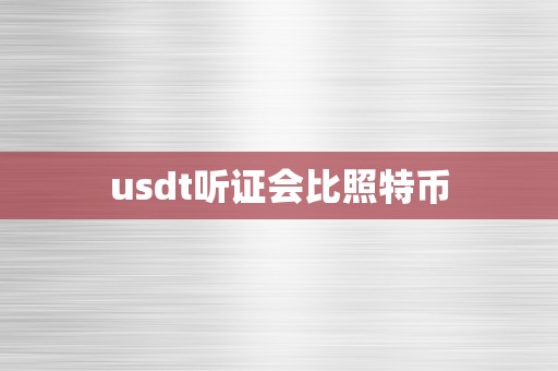 usdt听证会比照特币