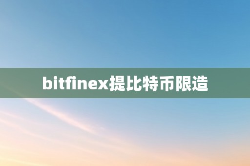 bitfinex提比特币限造