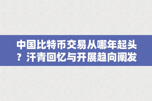 中国比特币交易从哪年起头？汗青回忆与开展趋向阐发