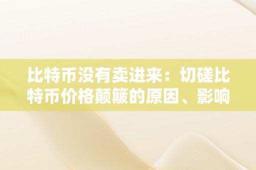 比特币没有卖进来：切磋比特币价格颠簸的原因、影响因素和将来开展趋向