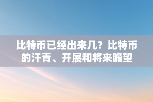 比特币已经出来几？比特币的汗青、开展和将来瞻望