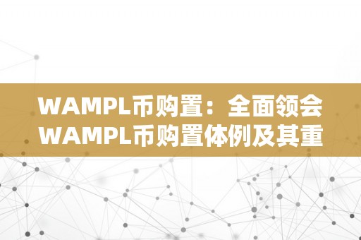 WAMPL币购置：全面领会WAMPL币购置体例及其重要性