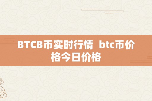 BTCB币实时行情  btc币价格今日价格