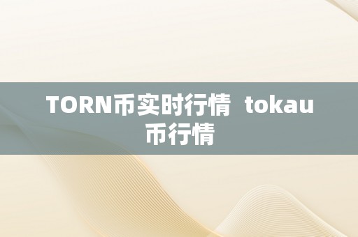 TORN币实时行情  tokau币行情