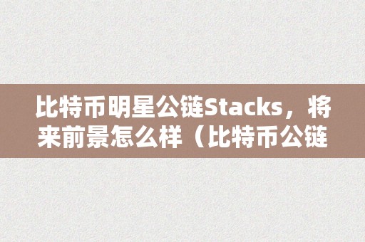 比特币明星公链Stacks，将来前景怎么样（比特币公链叫什么）