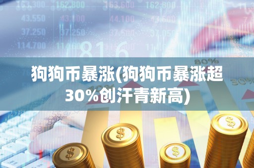 狗狗币暴涨(狗狗币暴涨超30%创汗青新高)