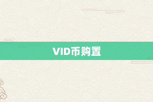 VID币购置