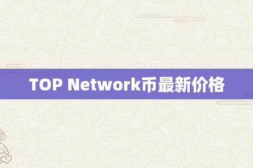 TOP Network币最新价格