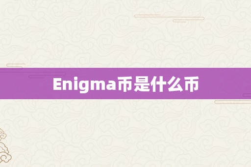 Enigma币是什么币