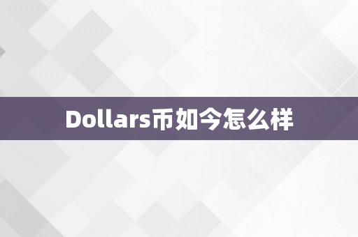 Dollars币如今怎么样