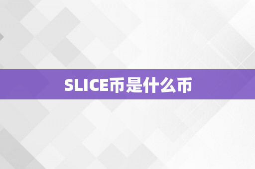 SLICE币是什么币