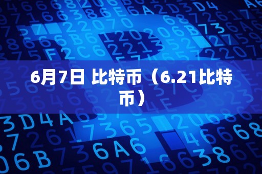 6月7日 比特币（6.21比特币）