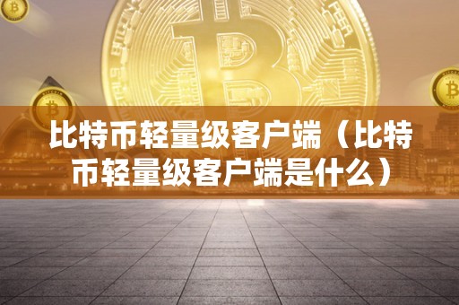 比特币轻量级客户端（比特币轻量级客户端是什么）