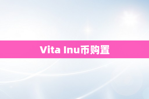 Vita Inu币购置