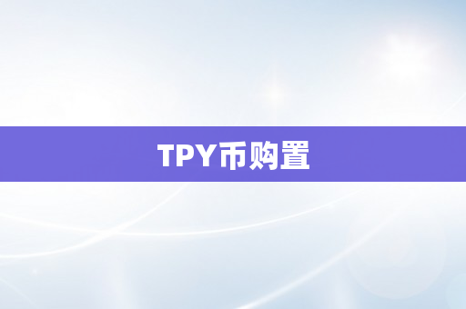 TPY币购置