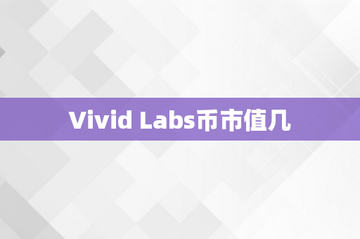 Vivid Labs币市值几