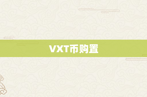 VXT币购置