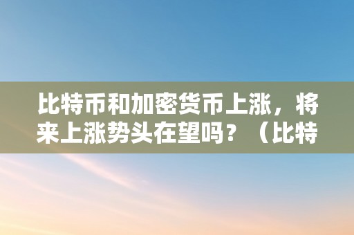 比特币和加密货币上涨，将来上涨势头在望吗？（比特币与加密货币）