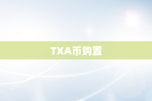 TXA币购置