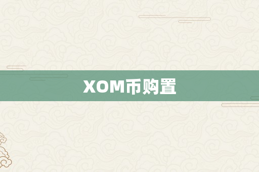 XOM币购置