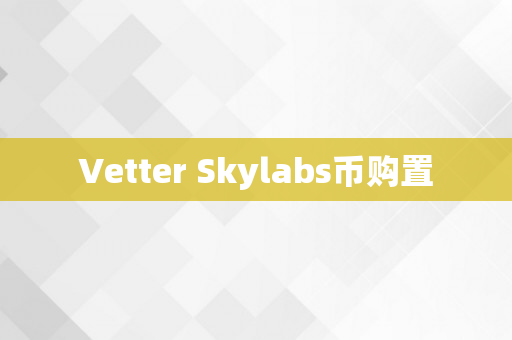 Vetter Skylabs币购置