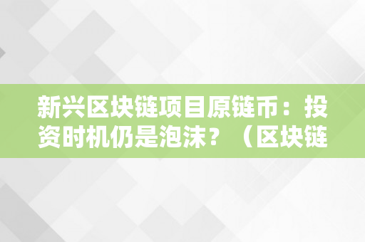 新兴区块链项目原链币：投资时机仍是泡沫？（区块链 新币）