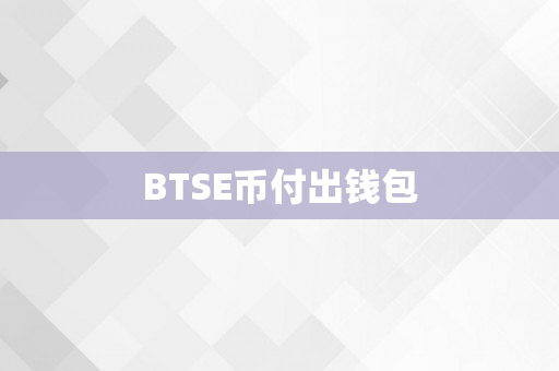 BTSE币付出钱包